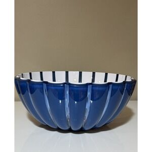 GUZZINI GRACE Mediterranean Blue ACRYLIC  SERVING BOWL 10" ITALIAN New